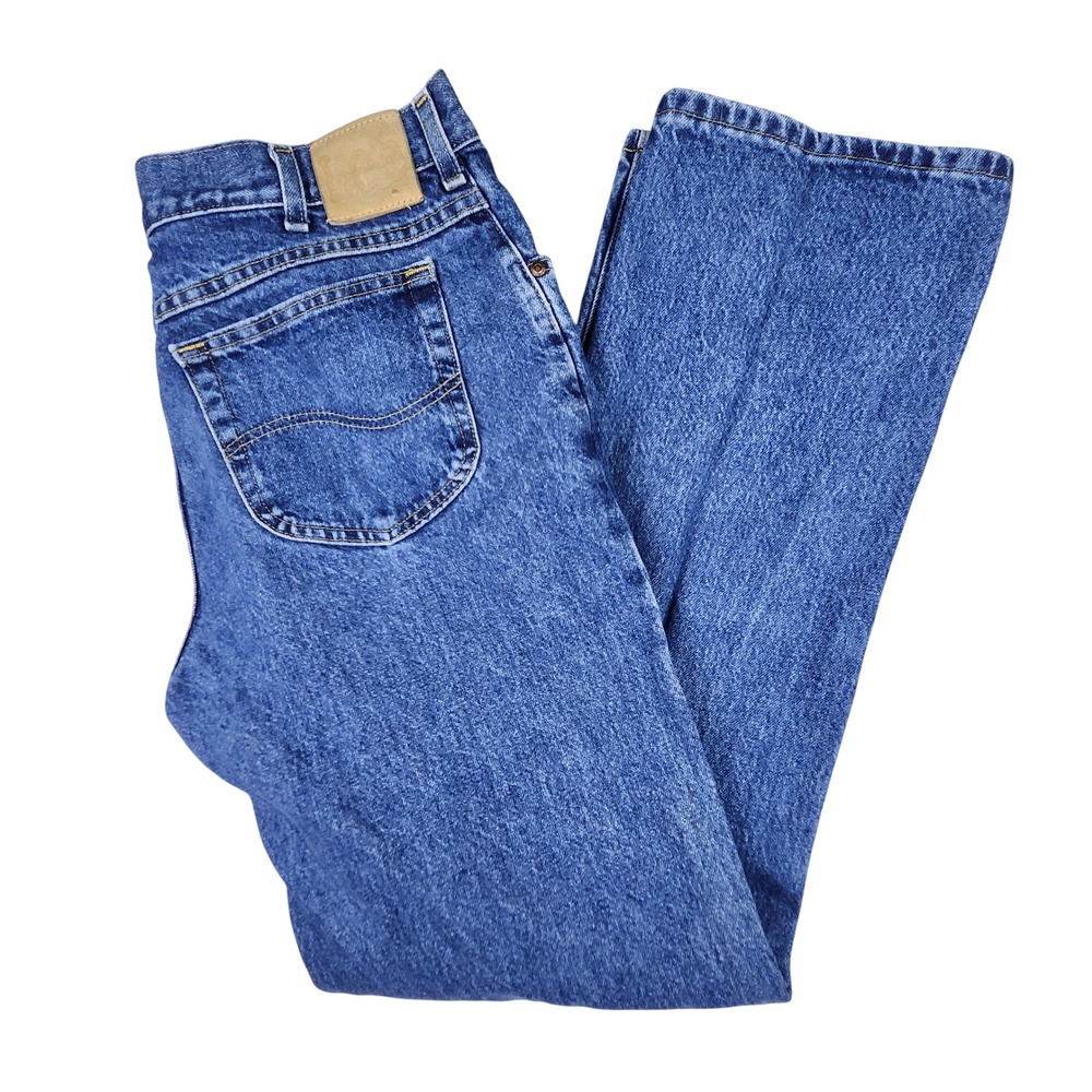 VTG Lee Jeans Mens 40x34 Blue Regular Fit Straight Leg Denim 90s Y2K Dad Work
